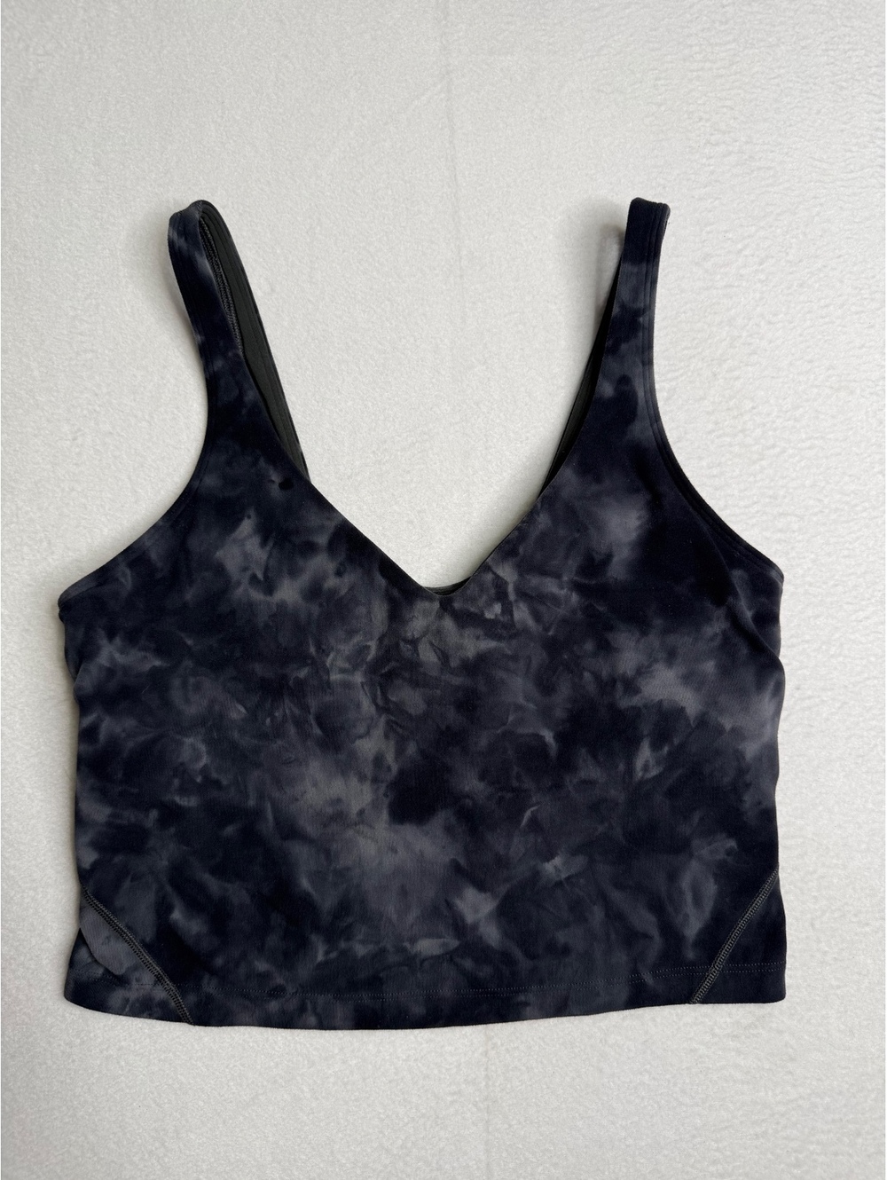 Lululemon Align Tank Size 8 Diamond Dye Black Gray Cropped Yoga Top